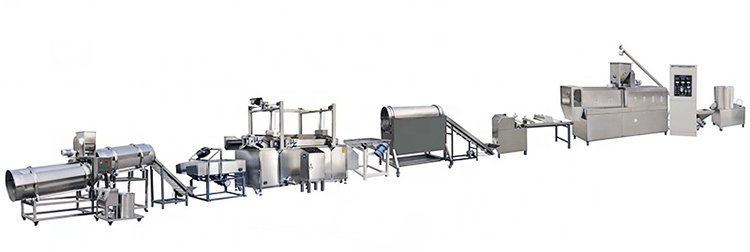 horizontal production line for snacks